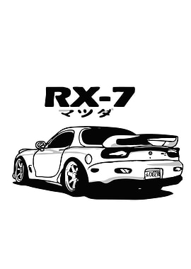 RX-7 Mazda Car Illustration