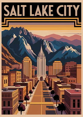Salt Lake City Travel Poster