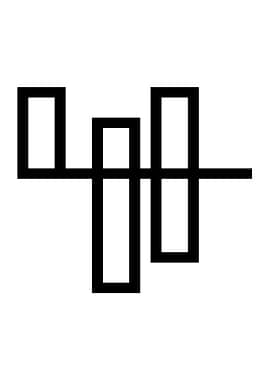 Abstract Black Line Art on White