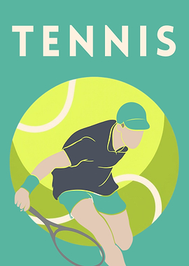 Tennis Player Minimalist Art Poster