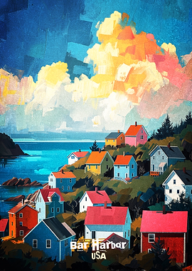 Bar Harbor USA Art Poster