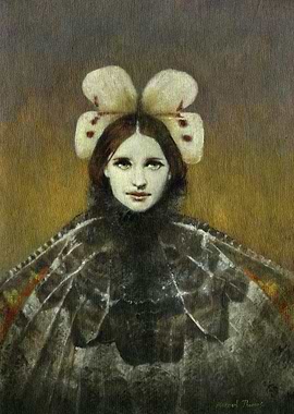 Pre-Raphaelite Style Butterffly Girl