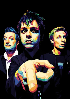 Green Day Band Portrait Pop Art
