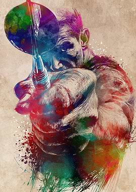 Watercolor Dart Player