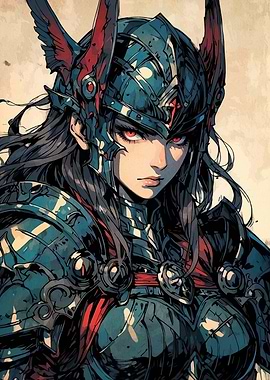 Anime Warrior Woman in Armor