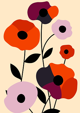 Minimal Poppy Bloom