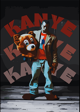Kanye West with Dropout Bear