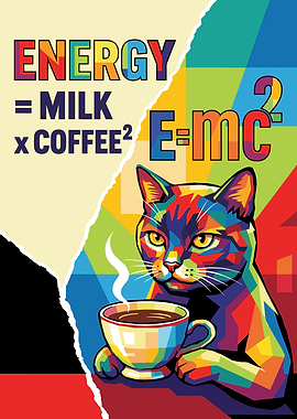Energy equals milk times coffee squared