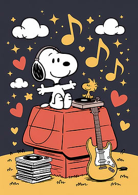 Snoopy and Woodstock Music Party