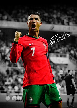 Cristiano Ronaldo Celebration Portrait