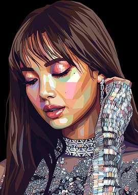 Lisa from Blackpink, digital portrait