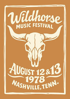 Wildhorse Music Festival 1978 Poster