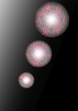 Glowing Orbs on Dark Background