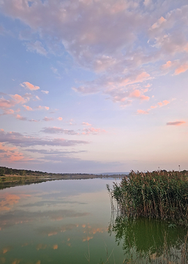 Calm Lake at Sunset