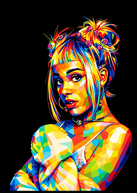 Colorful Portrait of a Woman