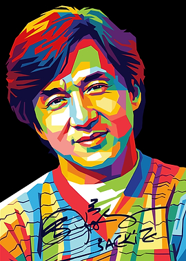 Jackie Chan Pop Art Portrait