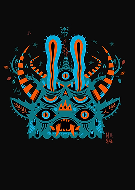 Multi-Eyed Monster Illustration