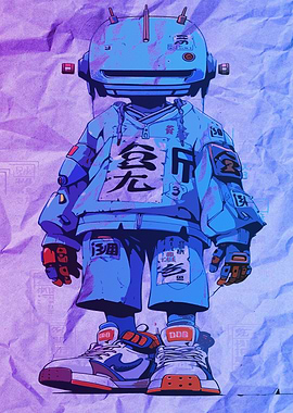 Cyberpunk Robot in Streetwear