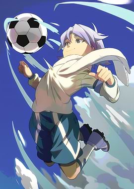 Anime Soccer Player with Ball