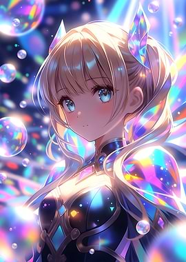 Anime Girl with Crystal Accents