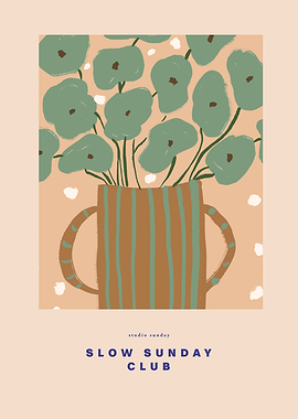 Slow Sunday Club Floral Illustration