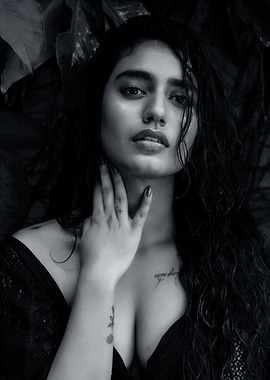 Monochrome Portrait of priya prakash