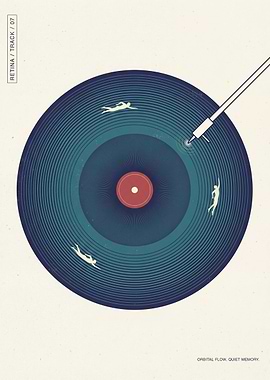 Surreal Vinyl Record Swim