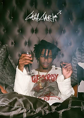 Playboi Carti Portrait with Wine