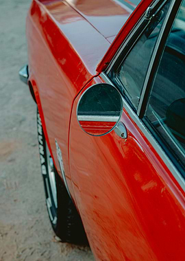 Red Classic Car Detail