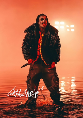 Playboi Carti in Water with Makeup