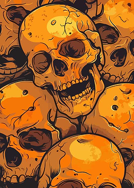 Pile of Skulls Illustration
