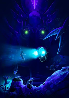 Subnautica with a Giant Creature