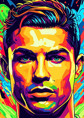 Cristiano Ronaldo Colorful Portrait