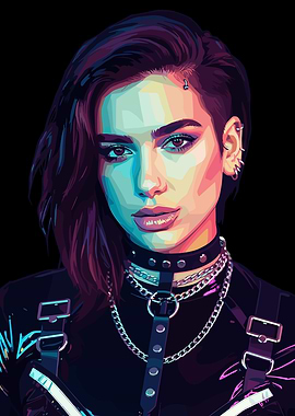Dua Lipa Digital Portrait