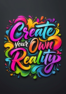 Create Your Own Reality Colorful Art