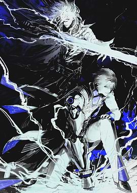 Dynamic Anime Characters with Lightning Effects