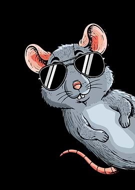 Cool Rat with Sunglasses