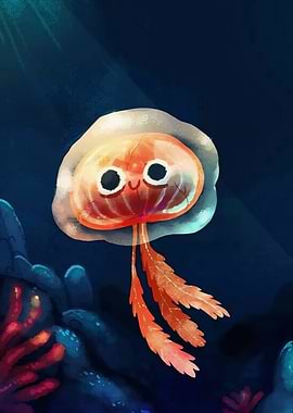 Cute Cartoon Jellyfish