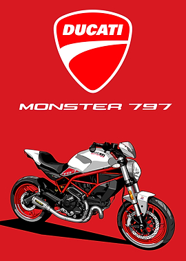 Ducati Monster 797 Illustration