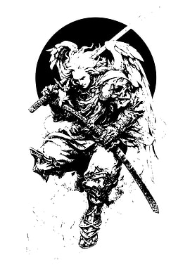 Winged Warrior with Swords