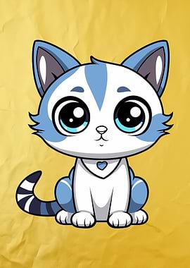 Cute Cartoon Cat Illustration