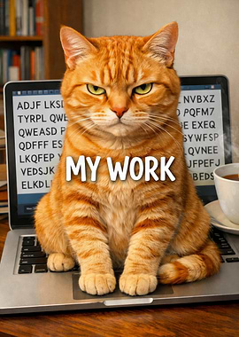 Cat on Laptop: My Work