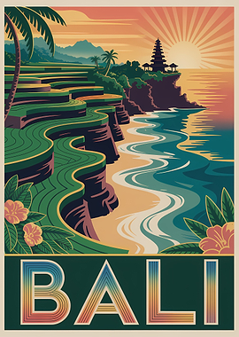 Bali Travel Poster Art