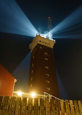 Brickstone lighthouse tower on Helgoland, Germany