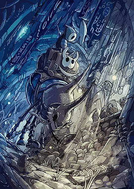 Hollow Knight and Quirrel Illustration