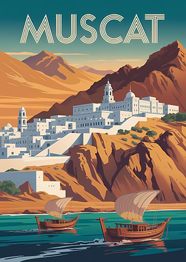 Muscat Travel Poster