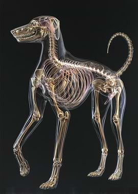 Dog Anatomy X-Ray Illustration