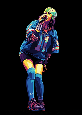 Billie Eilish Pop Art Portrait