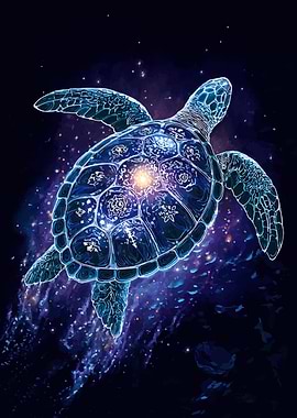 Cosmic Turtle Illustration