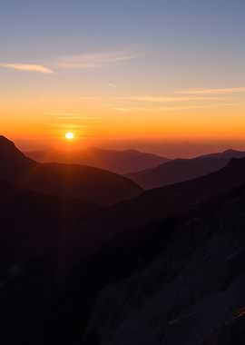 Mountain Sunset Landscape